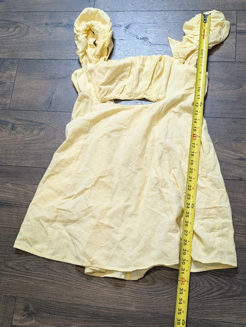 Free‎ People Bom Bom Island Buttered Up Linen Mini Dress Size Large New